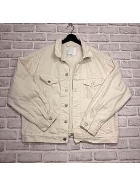 Denim Forum White Denim Jacket Women's M